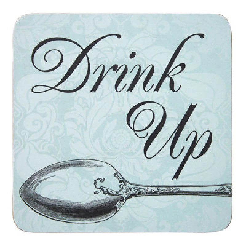 Image of Premier Housewares Set Of Four Drink Up Cork Coaster Green