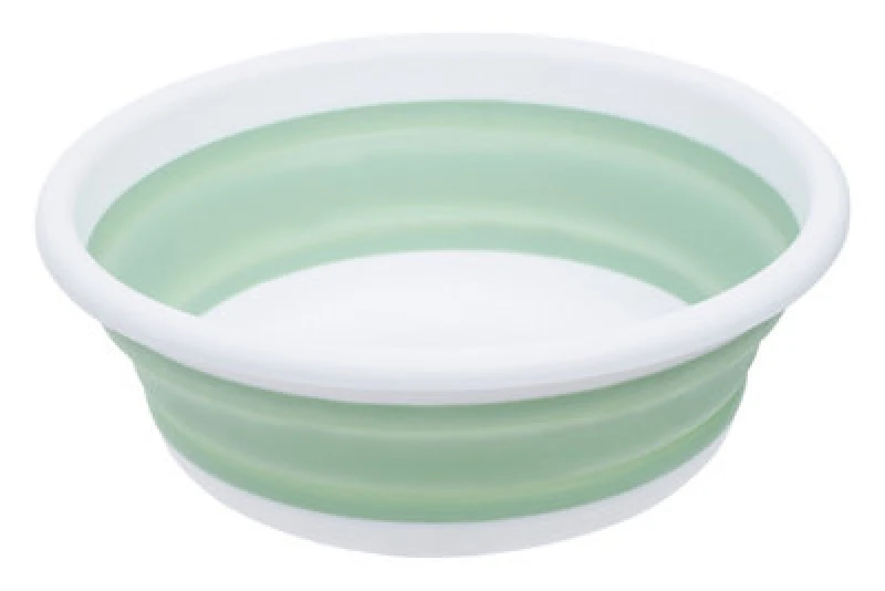 Image of Premier Housewares Interiors By Premier Collapsible Washing Up Bowl In Green,collapsible Round Basin,portable Folding Dish Tub,travel Washing Basin