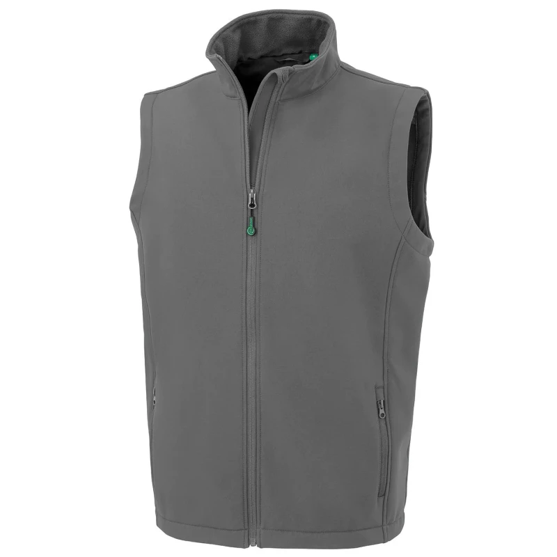 Image of Result Result Men Softshell Printable Body Warmer in Grey Size: Small Grey S Male 5055320140009