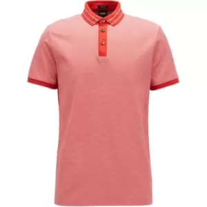 Image of Boss Boss Prout Short Sleeve Polo Shirt Mens - Red