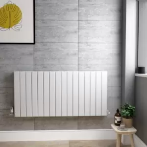Image of White Horizontal Double Panel Radiator 600 x 1216mm - Mojave