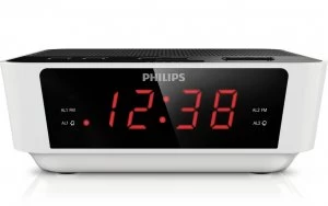 Image of Philips AJ3115 FM Clock Radio - White