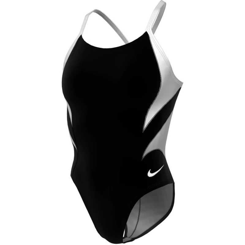 Image of Nike Swim Hydrastrong Fly Nike Swim HydraStrong Fly Womens Racerback One Piece Black/White female 10 (S)