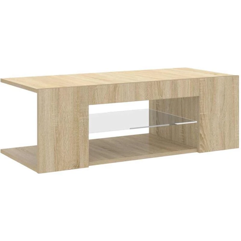 Image of VIDAXL TV Cabinet with LED Lights Sonoma Oak 90x39x30cm Vidaxl 8720286216514