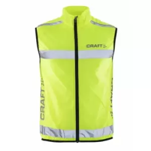 Image of Craft Unisex Adult Running Hi-Vis Vest (S) (Neon Yellow)