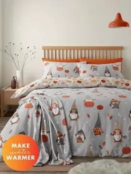 Image of Catherine Lansfield Autumn Gonks Duvet Cover Set