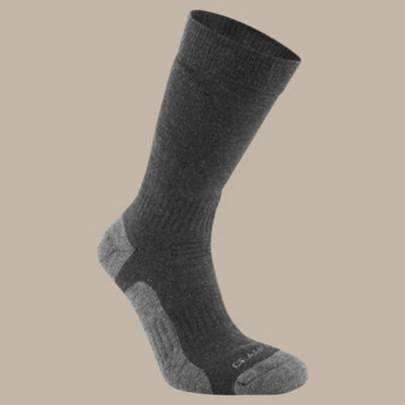 Image of Craghoppers 'Trek' Merino Wool-Blend Hiking Socks Charcoal