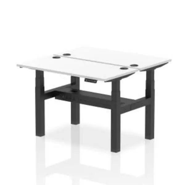 Image of Air Back-to-Back 1200 x 600mm Height Adjustable 2 Person Bench Desk DYNHA01560