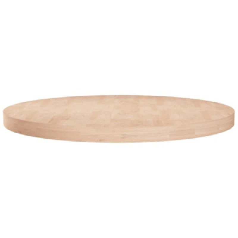 Image of Vidaxl Round Table Top Ã?60X4cm Untreated Solid Wood Oak, Brown 342910