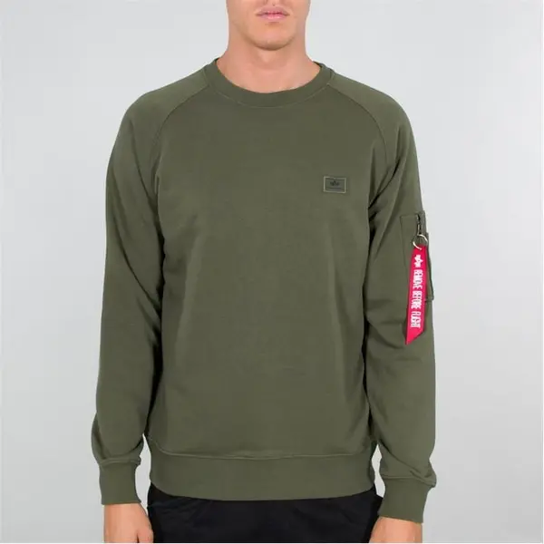 Image of Alpha Industries X-Fit Sweatshirt, green, Size S