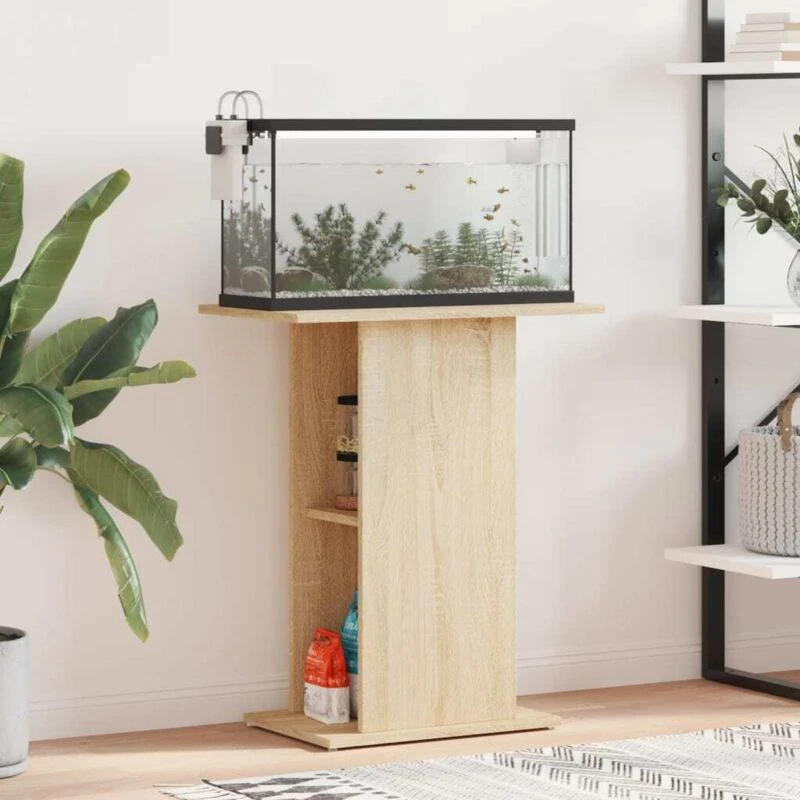 Image of VIDAXL Aquarium Stand Sonoma Oak 60.5x36x72.5cm Engineered Wood vidaXL 8720845418441