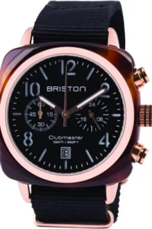 Image of Mens Briston Clubmaster Classic Acetate Chronograph Watch 14140.PRA.T.1.NB
