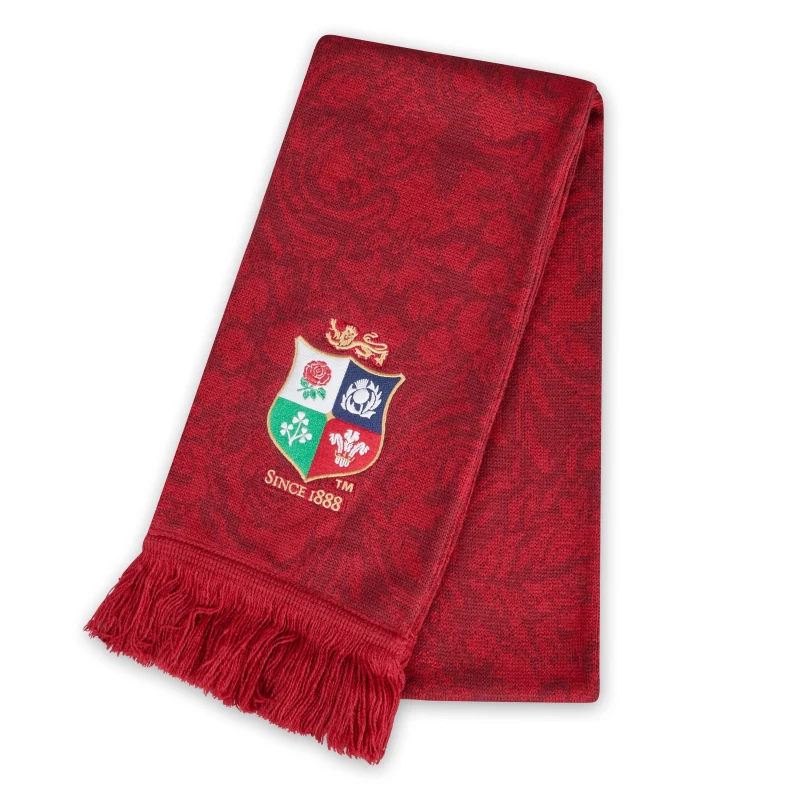Image of Canterbury British and Irish Lions 2024 Supporters Scarf Adults - Red Red One Size