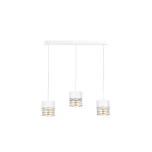 Image of Royal Bar Pendant Ceiling Light White, Gold, 60cm, 3x E27