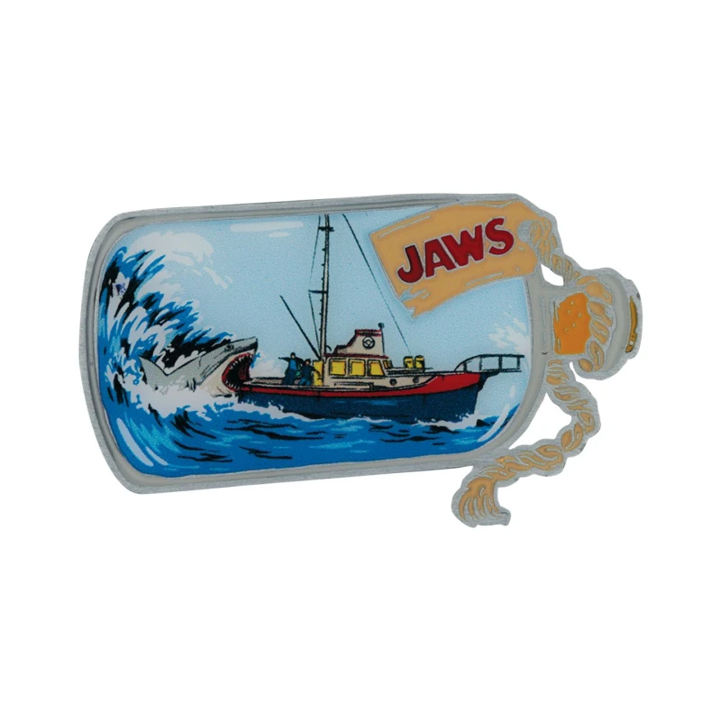 Image of Jaws 50th Anniversary Limited Edition Ship in Bottle Pin Badge Multicolor Unisex