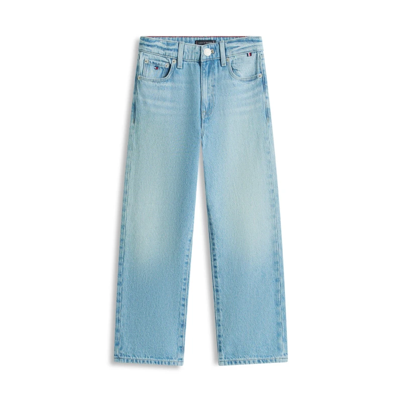 Image of Tommy Hilfiger Kids Wide Leg Jeans Light Denim male 12Y