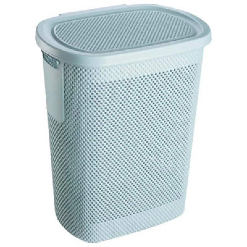 Image of Keeeper Hinged Lid Laundry Hamper Air-Permeable Nordic Blue