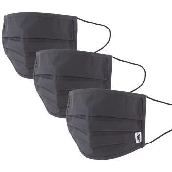 Image of Face Covering Anthracite Cotton - Set of 3