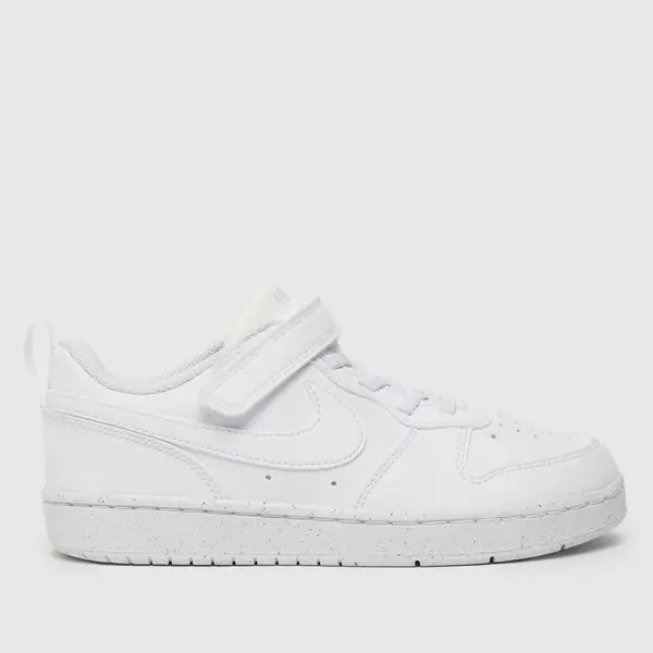 Image of Nike white court borough low recraft Junior trainers White UK 13 (EU 31½)