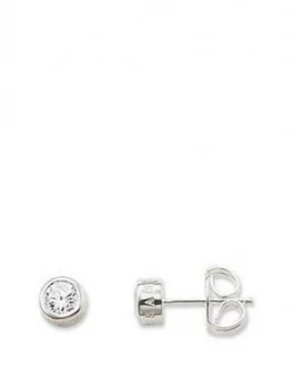 Image of Thomas Sabo Sterling Silver Round Logo Stud Earrings, One Colour, Women