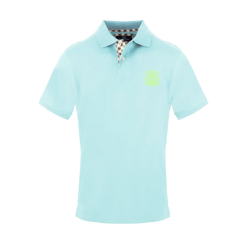 Image of Aquascutum Mens Polo Short Sleeve Polo Shirt Short Sleeve Polos Small Blue 54286418350