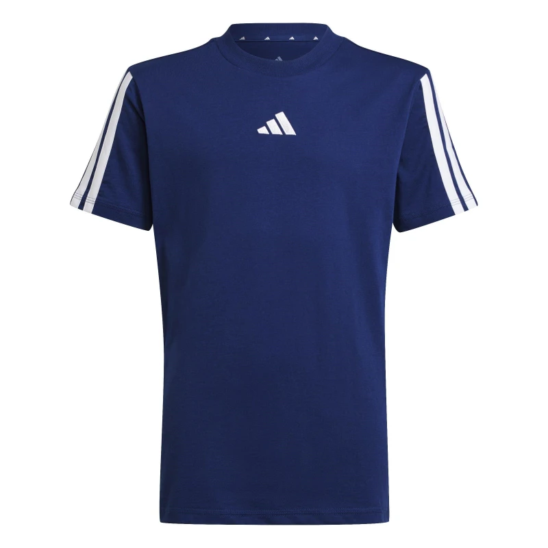 Image of adidas 3 Stripe Essentials T-Shirt Junior Navy/White unisex 13 Years