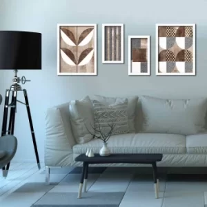 Image of 4P3040BCT001 Multicolor Decorative Framed MDF Painting (4 Pieces)