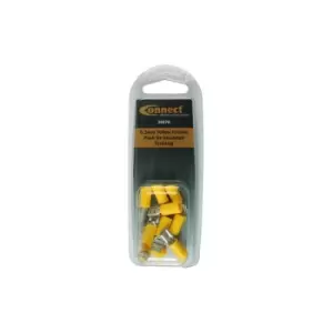 Image of 6.3mm Yellow Female Push On Insulated Terminal Pk 10 Connect 36878