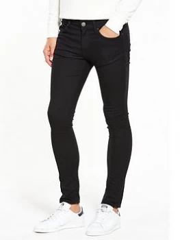 Image of River Island Skinny Stretch Fit Jeans Black Size 34 Men