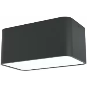 Image of Wall / Ceiling Light Black Square Accent Downlight 2 x 28W E27 Bulb