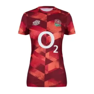 Image of Umbro England Warm Up Shirt Womens - Red