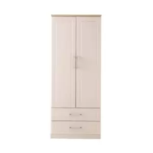 Image of Trent Ready Assembled 2 Door 2 Drawer Wardrobe Kaschmir Ash And Oak