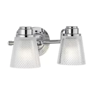 Image of Hudson 2 Light Wall Light Polished Chrome IP44