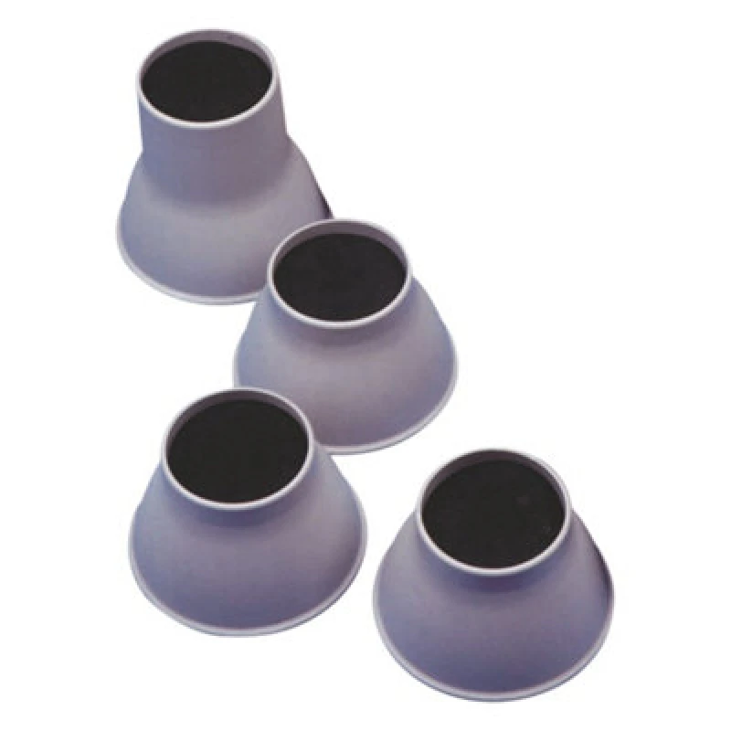 Image of Loops 4 Pk Grey Plastic Bed Raisers - Supports Most Furniture - 90mm Height Increase Grey