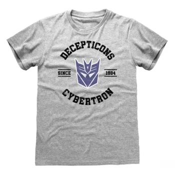 Image of Transformers - Decepticons Cybertron Unisex Medium T-Shirt - Grey