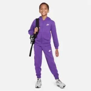 Image of Nike Sportswear Fleece Tracksuit Junior Girls - Purple