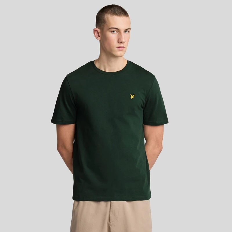 Image of Lyle & Scott Argyle Teal Plain T-Shirt Teal Male S 224868UK