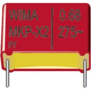 Image of MKP X2 suppression capacitor Radial lead 6800 pF 275 V AC 10 7.5mm L x W x H 10 x 4 x 9mm Wima MKX21W16802C00KSSD