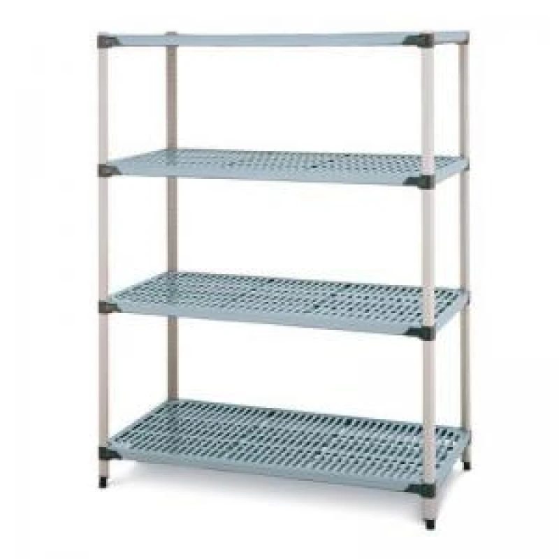 Image of ESE Direct Metromax Q Polymer Shelving, Static, 4 Shelves, Starter, 1590 H x 1067 W x 457 D (mm) 323576 Coldroom Shelving