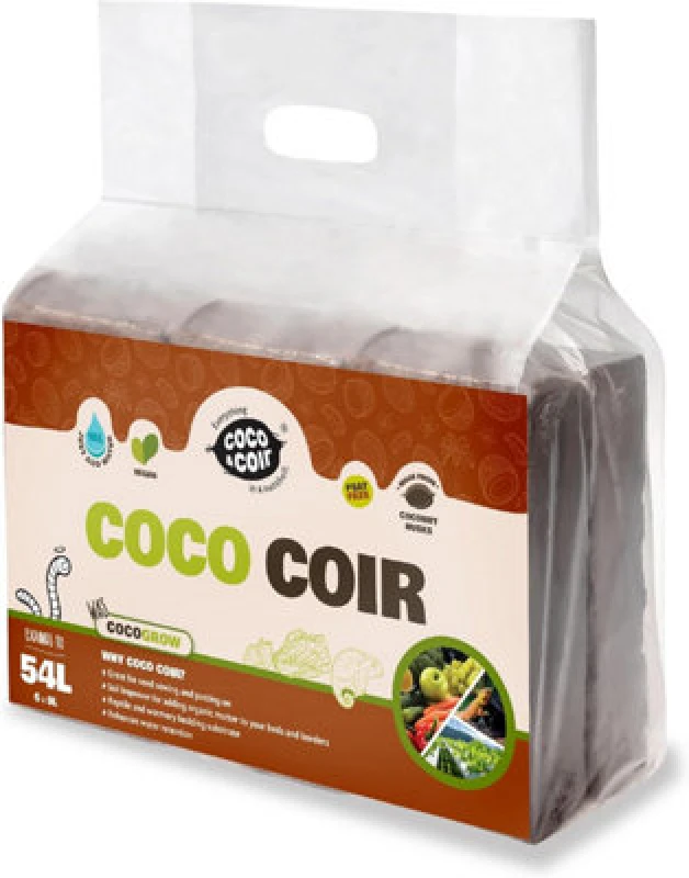 Image of Coco & Coir Coco&coir Coco Grow - 6 X 650G - Peat Free Compost