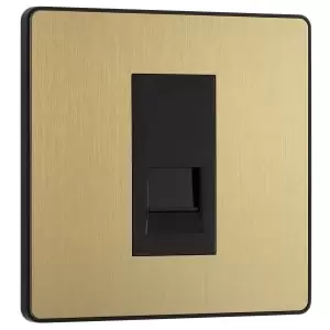 Image of BG Evolve Brushed Brass Single Master Telephone Socket