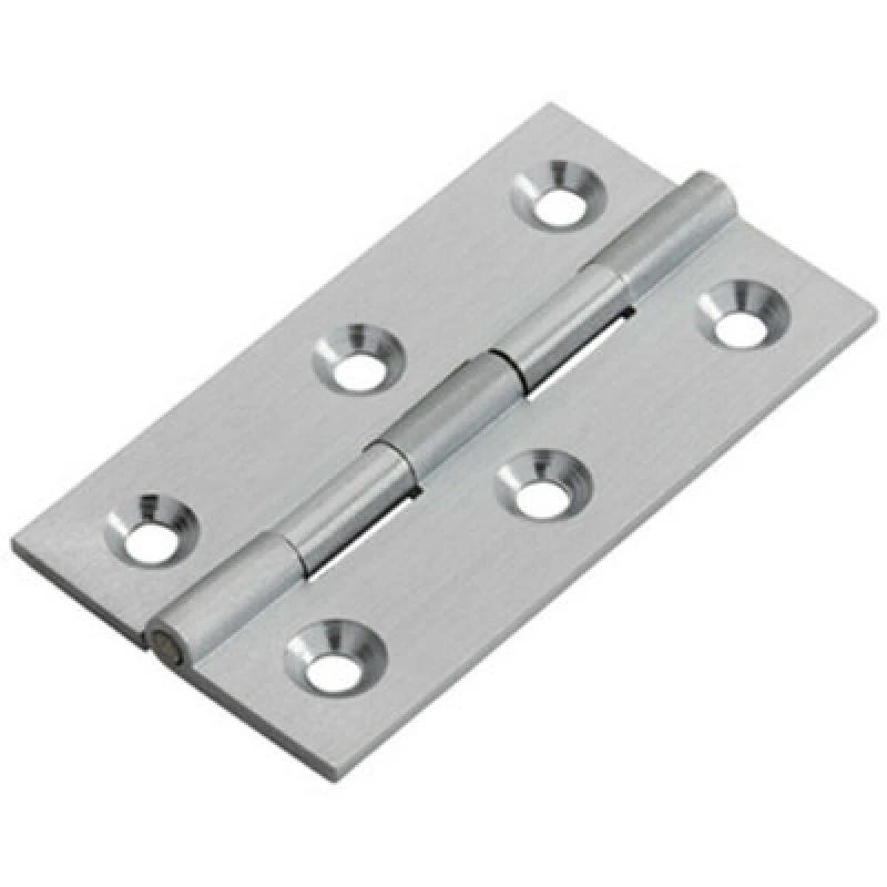 Image of Loops PAIR 64 x 35 x 2mm Cabinet Hinge Satin Chrome Small Cupboard Door Multi