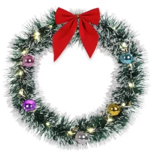 Image of LED Christmas Wreath Red 13in