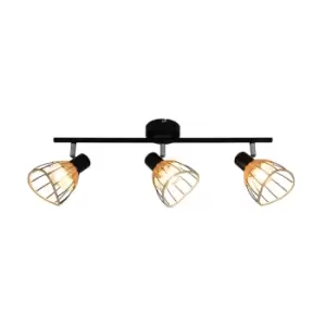 Image of Gant Ceiling Spotlight Bar, Black, 3x E14