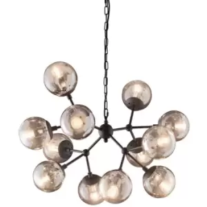 Image of Ideal Lux Lighting - Ideal Lux Kepler - 12 Light Ceiling Pendant Black