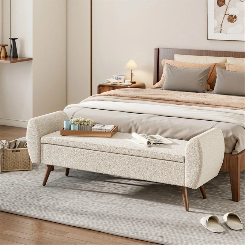 Image of Kabinet UK Teddy Fur Upholstered Storage Bench White White unisex One Size