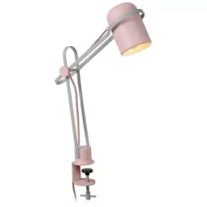 Image of Lucide BASTIN - Clamp Lamp Children - 1xE14 - Pink