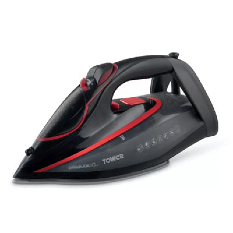 Image of TOWER T22034RED One Temp Steam Iron - Red & Black, Red,Black 5056462395302