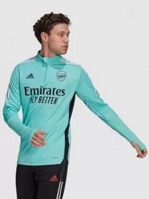 Image of adidas Mens 21/22 Arsenal Training Top, Green, Size S, Men