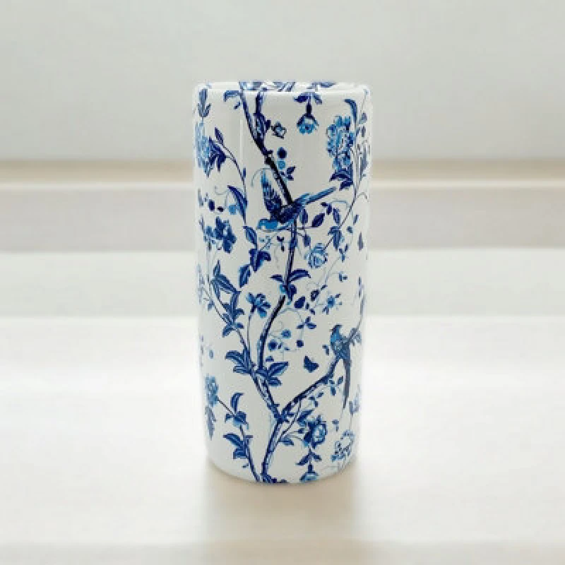 Image of MSL Premium Bird Umbrella Stand - 18" Round, Blue & White - High-Quality & Durable